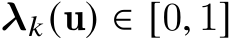  λ𝑘(u) ∈ [0, 1]