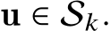  u ∈ S𝑘.