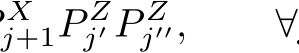  Xj+1P Zj′ P Zj′′, ∀