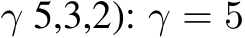  γ 5,3,2): γ = 5