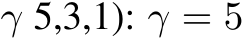  γ 5,3,1): γ = 5