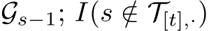  Gs−1; I(s /∈ T[t],·)