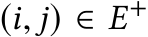 (i, j) ∈ E+