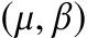  (µ, β)