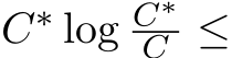  C∗ log C∗C ≤