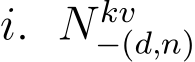 i. N kv−(d,n) 