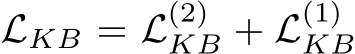  LKB = L(2)KB + L(1)KB