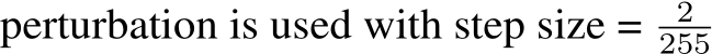 perturbation is used with step size = 2255