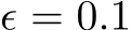  ϵ = 0.1