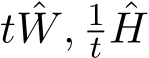 t ˆW, 1t ˆH