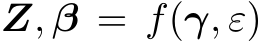  Z, β = f(γ, ε)