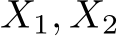  X1, X2