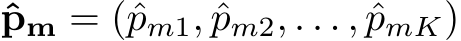  ˆpm = (ˆpm1, ˆpm2, . . . , ˆpmK)