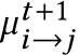  µt+1i→j 