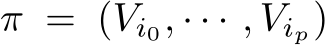  π = (Vi0, · · · , Vip)