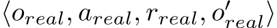 ⟨oreal, areal, rreal, o′real⟩