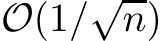 O(1/√n)