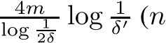 log12δ log 1δ′ (n