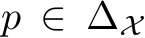  p ∈ ∆X