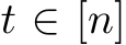  t ∈ [n]