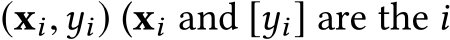  (xi,yi) (xi and [yi] are the i