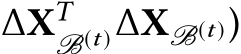  ∆XTB(t)∆XB(t))