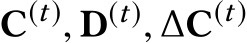 C(t), D(t), ∆C(t)