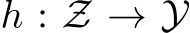  h : Z → Y