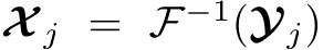  X j = F−1(Yj)