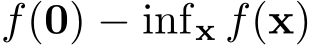  f(0) − infx f(x)