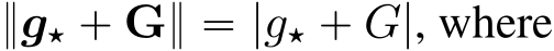  }g‹ ` G} “ |g‹ ` G|, where