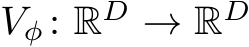  Vφ : RD → RD