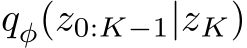 qφ(z0:K−1|zK)