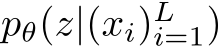  pθ(z|(xi)Li=1)