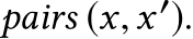  pairs (x,x ′).