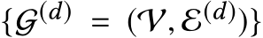 {G(d) = (V, E(d))}