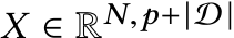  X ∈ RN,p+|D |