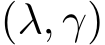  (λ, γ)