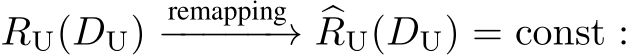  RU(DU) remapping−−−−−→ �RU(DU) = const :