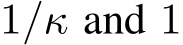  1/κ and 1