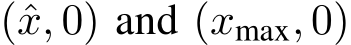  (ˆx, 0) and (xmax, 0)
