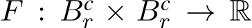  F : Bcr × Bcr → R