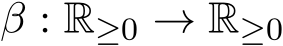 β : R≥0 → R≥0