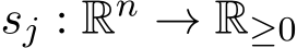  sj : Rn → R≥0