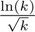 ln(k)√k