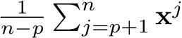 1n−p�nj=p+1 xj