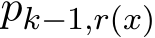  pk−1,r(x)