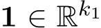  1 ∈ Rk1 