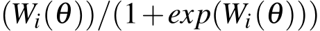 (Wi(θ))/(1+exp(Wi(θ)))