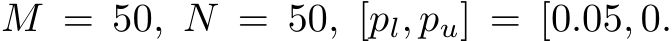  M = 50, N = 50, [pl, pu] = [0.05, 0.